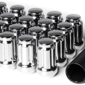 Chrome Spline Drive Lug Nuts 12x1.5 20 piece with Key Fits Most Aftermarket Wheels with thinner lug nut / bolt pattern holes, tuner style